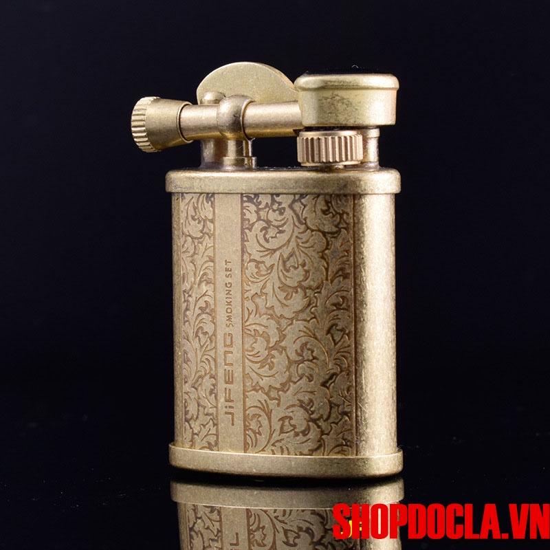 Bật Lửa Độc Lạ Xăng Đá Chất Liệu Đồng JiFeng Hoa Văn La Mã JF-018