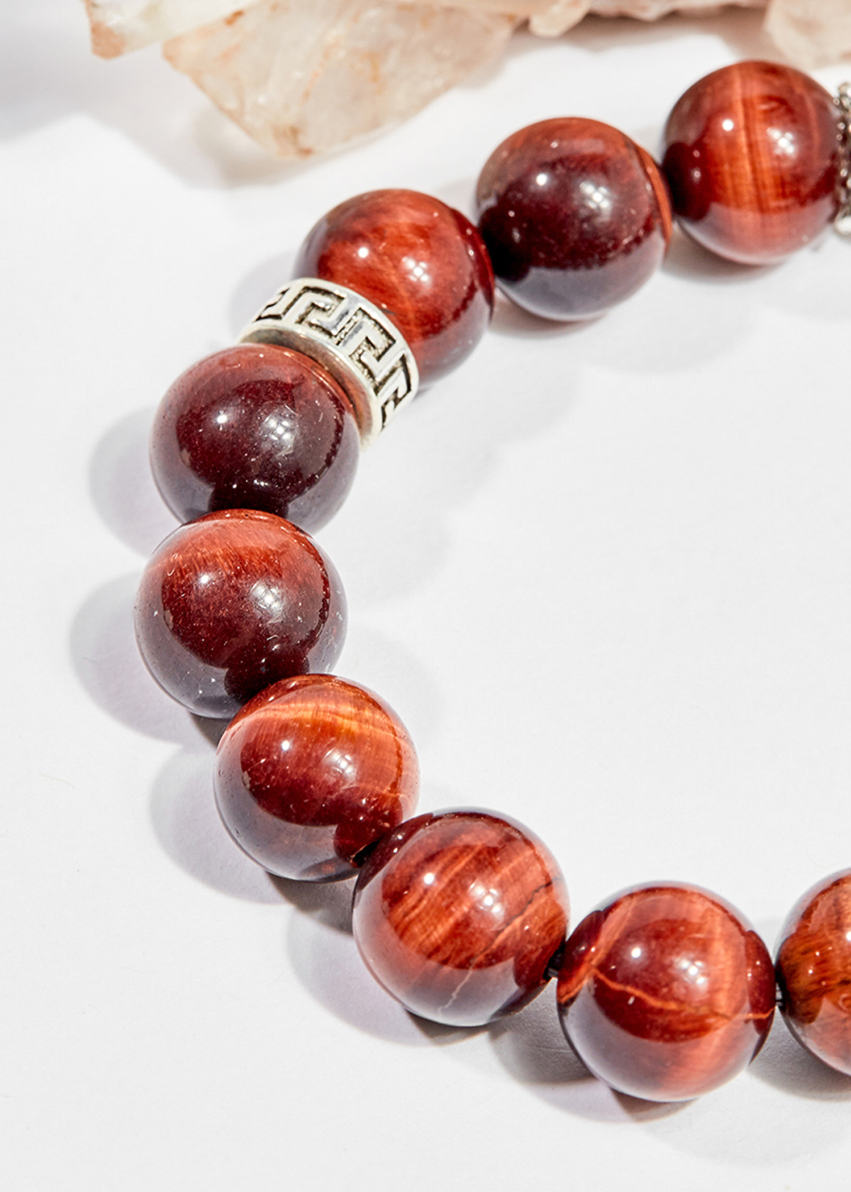 Vòng tay phong thủy đá mắt hổ nâu đỏ charm túi như ý 10mm mệnh hỏa , thổ - Ngọc Quý Gemstones