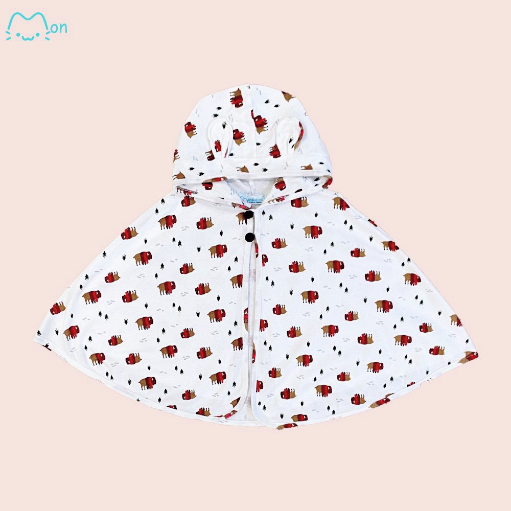 Áo chống nắng cho bé gái, áo choàng chống nắng chống tia UV cho bé gái chất cotton họa tiết dễ thương MonBabies MA22503