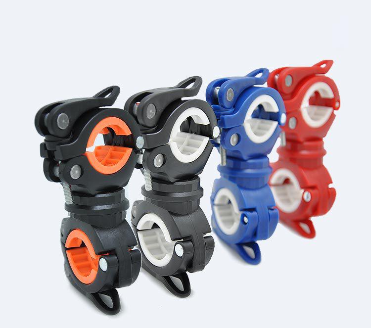 360 ° Đèn pin LED dành cho xe đạp Đèn pin gắn trên xe đạp Giá đỡ đèn kẹp Đèn pin đi xe đạp kẹp đèn pha Giá đỡ đèn phụ kiện thiết bị đi xe