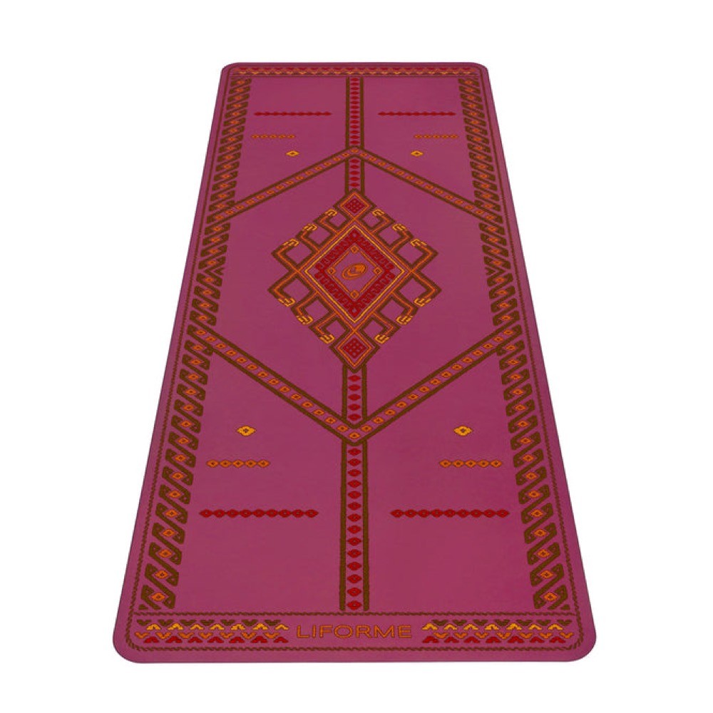 Thảm Yoga Định Tuyến Cao Su Tự Nhiên Liforme Majestic Carpet 4.2mm - Maroon Cao Cấp