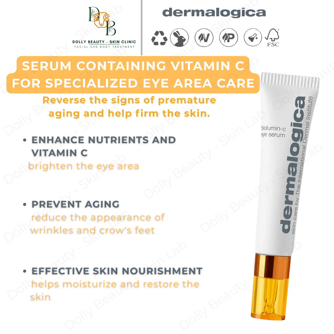 Huyết thanh mắt chống lão hoá BIOLUMIN-C EYE SERUM của Dermalogica - 15ml