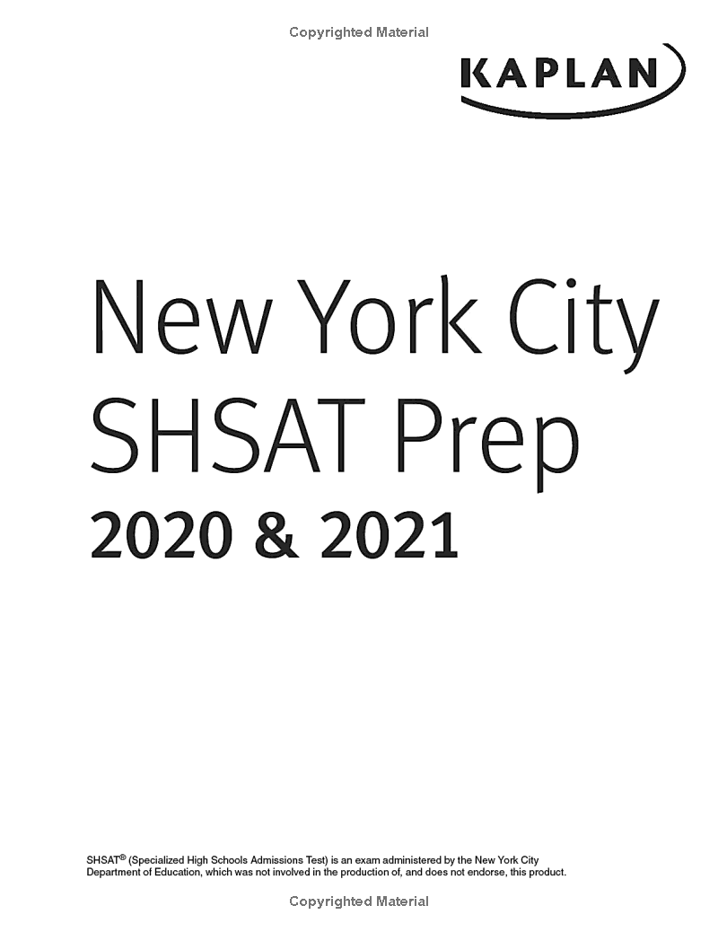 Sách ngoại văn: New York City SHSAT Prep 2020 &amp; 2021: 3 Practice Tests + Proven Strategies + Review (Kaplan Test Prep NY)