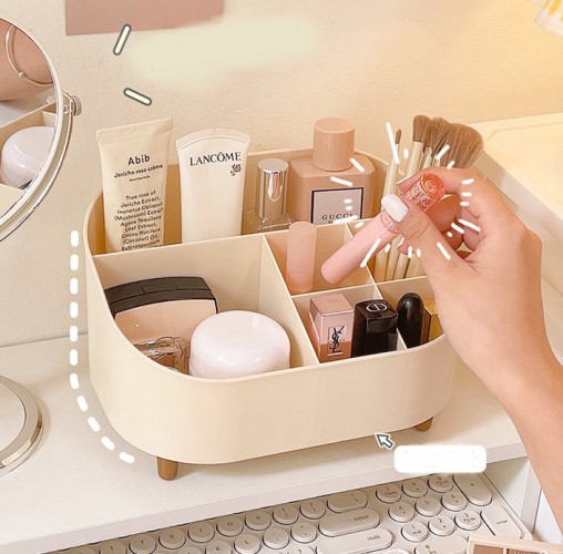 Khay-Kệ Đựng Mỹ Phẩm , Đồ Dùng Để Bàn 2 Size 2 Màu Đa Năng