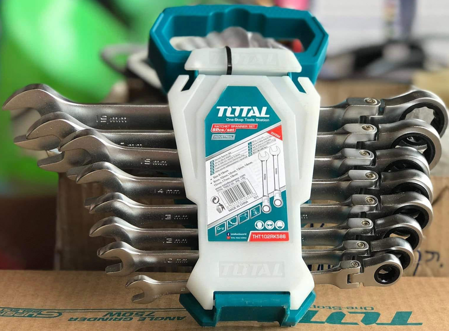 Bộ 8 cờ lê miệng vòng 2 chiều total THT102RK586