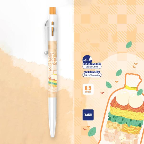 Hộp 20 Bút Gel Buttersmooth B 0.5 mm - Thiên Long GELB-034 - Mực Xanh - Bánh Tráng Trộn