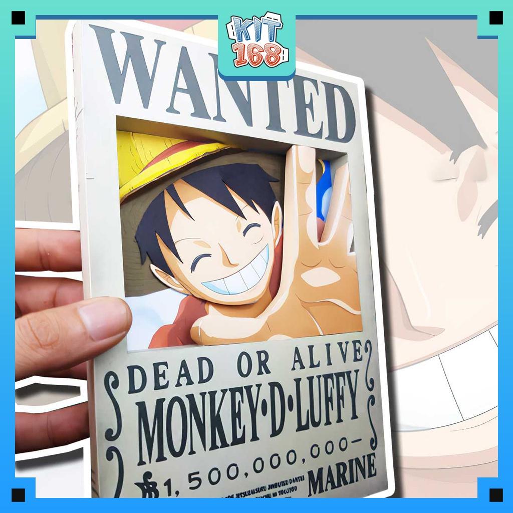 Mô hình giấy Anime Game Truy nã Luffy 3D ver 2 - One Piece