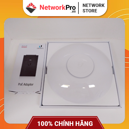 Bộ Phát WiFi UniFi U6 LR Hàng Chính Hãng - Tốc Độ 3 Gbps, Chịu Tải 300 User