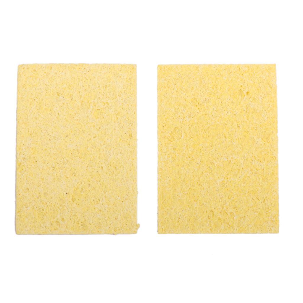 Soldering Iron Solder Welding Head Cleaning Sponge Remove Tin 10pcs Yellow