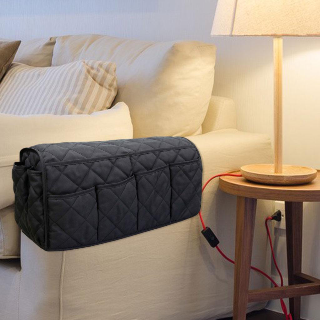 14 Pockets Sofa Armrest Organizer Hanging Storage Bag DVD Phone