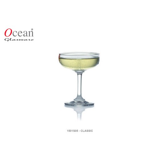 Bộ 6 Ly Thủy Tinh Xếp Tháp Ocean Thái Lan Classic Saucer Champagne – 1501S05 – 135ml