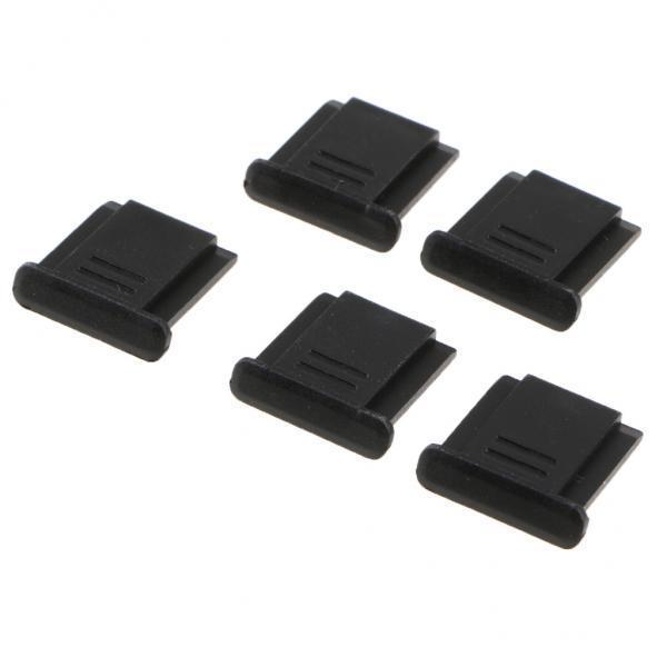 2x 5 Pieces Plastic Hot Shoe Hotshoe Protector Cover Cap for Black - Lightweight And Durable