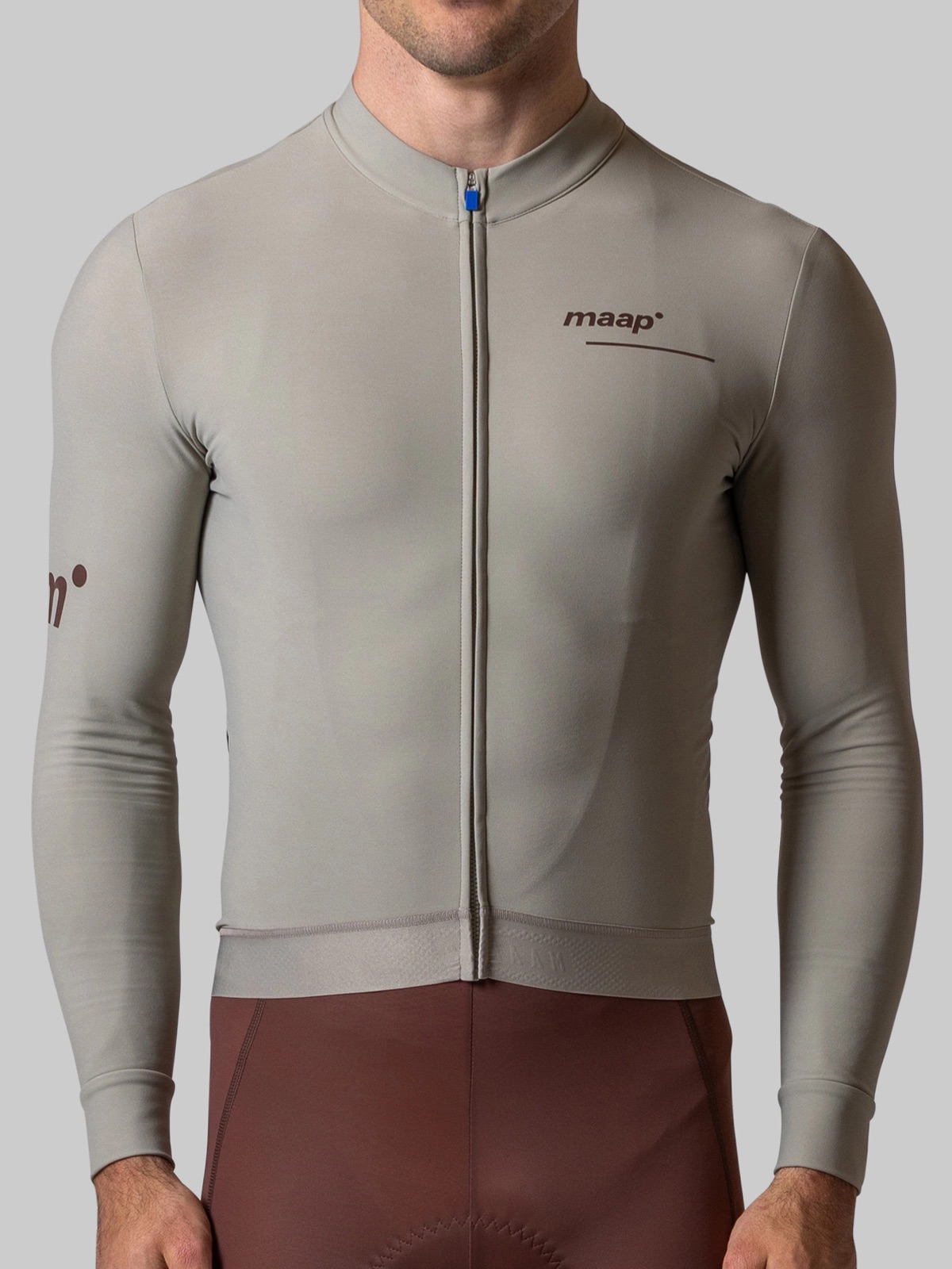 Áo Thể Thao Đạp Xe Nam MAAP Thermal Training LS Jersey - Màu Mushroom