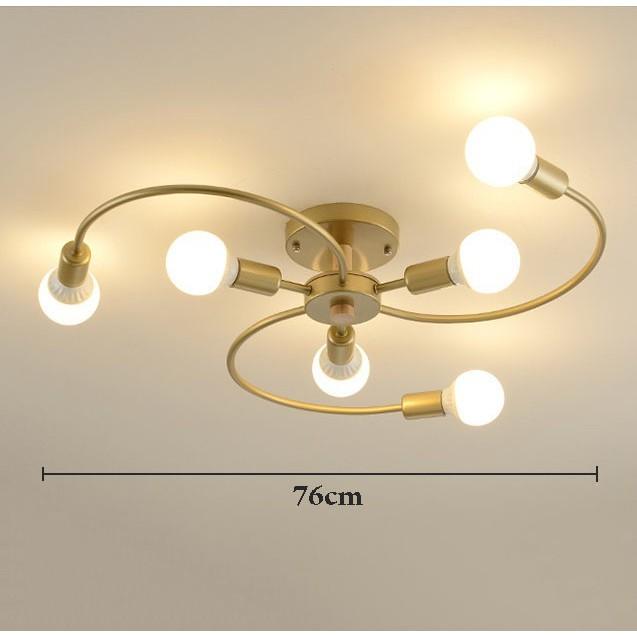 Đèn trần SEVER phong cách hiện đại, sang trọng loại 6 bóng - kèm bóng LED chuyên dụng - .