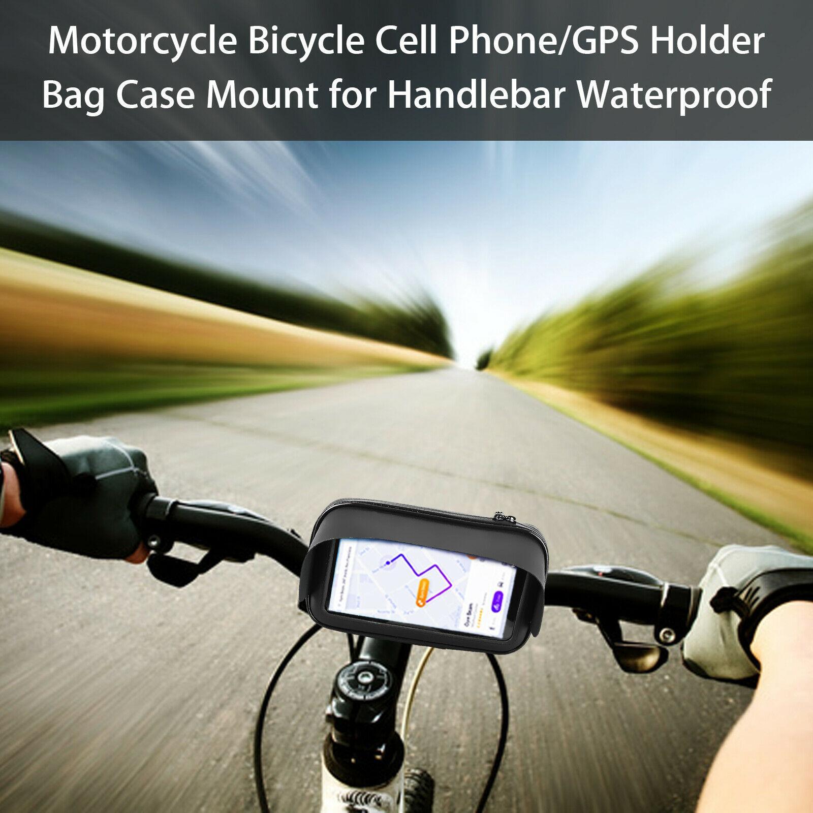 Waterproof Motorcycle Phone/ Holder Case Bag Mount For Handlebar