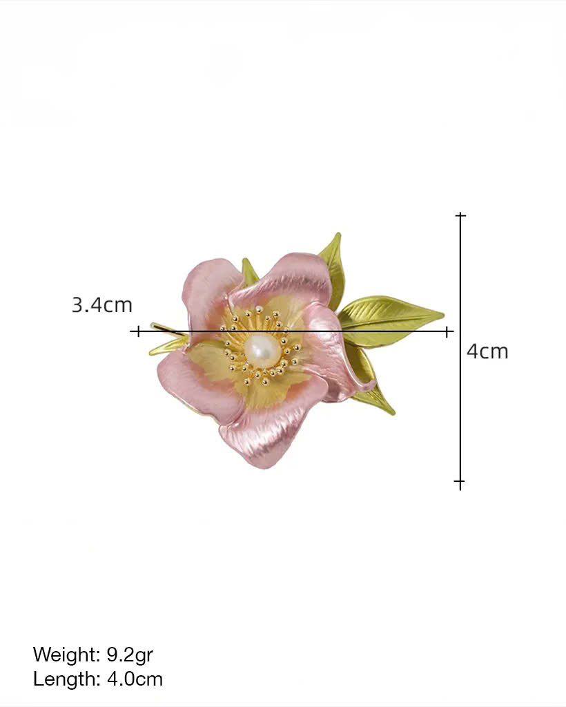 Trâm Cài Áo Vest, Áo Dài Hoa Đính Ngọc Trai Baroque Hồng thời trang thiết kế Hity ACC437