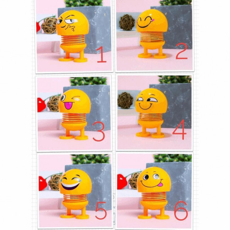 12732 HÌNH EMOJI BIỂU CẢM HÀI HƯỚC LẮC ĐẦU NGỘ NGHĨNH Kích thước: Cao 7cm - Rộng 5cm Body: EMOJI Toàn màu vàng hết EMOJI được làm từ chất liệu nhự cao cấp an toàn không độc hại. Chân emoji có lớp keo giúp cố định chắc chắn trang trí xe hơi xe máy bàn làm việc ... Đầu với thân liên kết với nhau bằng lò xo giúp đầu lắc lư ngộ nghĩnh mỗi khi có tác động lực rất nhỏ. Emoji lò xo ngộ nghĩnh, trang tríxe hơi, để trên bàn làm việc... Đủ bộ Emoji lò xo độc đáo, được chọn Emoji yêu thích Có miếng dán 3M để được ở mọi vị trí Món đồ chơi tiêu khiểu giúp giải tỏa căng thẳng, tạo tiếng cười sảng khoái Dùng để ở bàn làm việc, bàn học, trang trí xe hơi,... Sản phẩm hot nhất mùa hè năm 2019 Sưu tập đủ bộ Emoji lò xo siêu đáng yêu của vinet shop