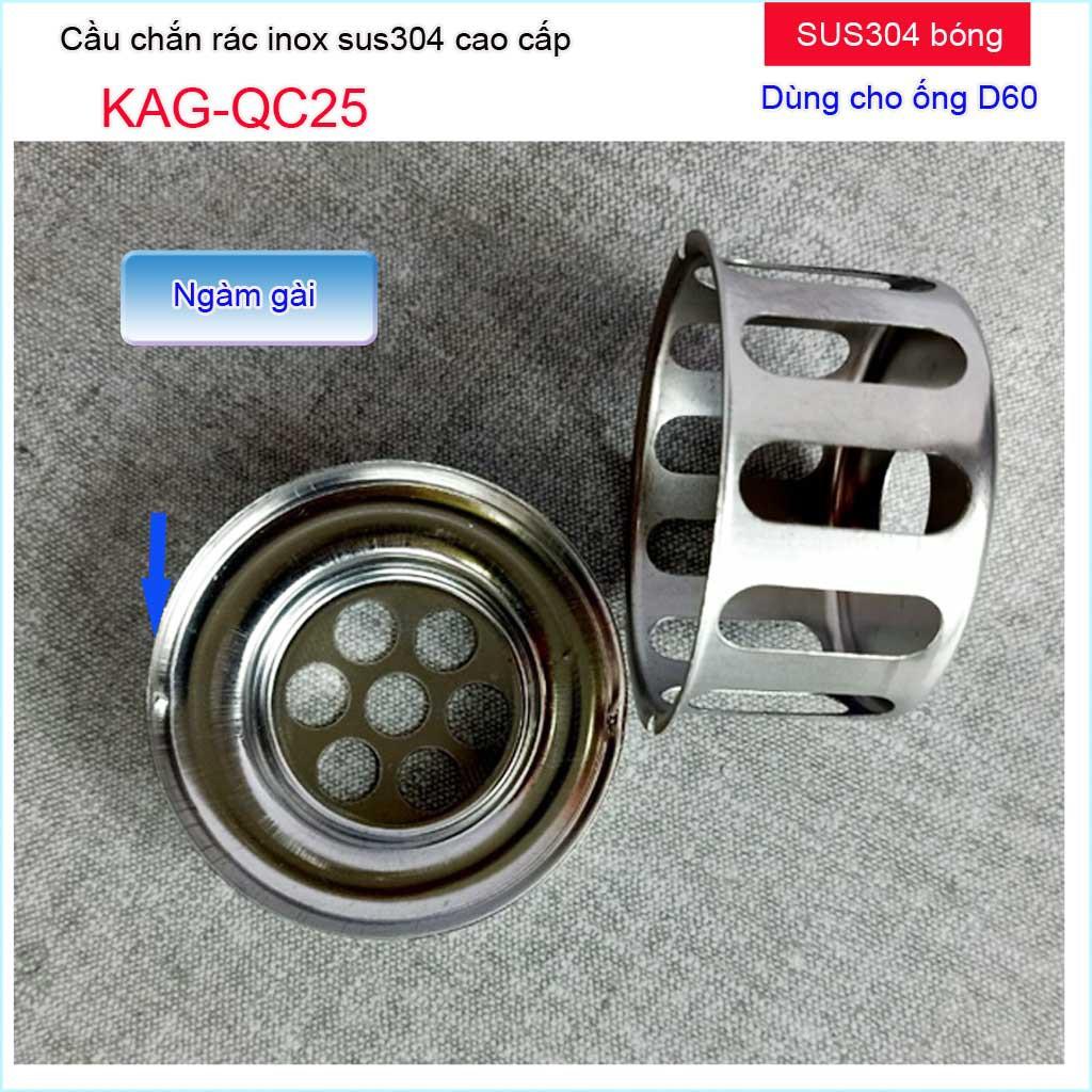 Cầu chắn rác sân thượng inox SUS304 ống D60, D90, cầu chặn rác, cầu thoát nước mưa