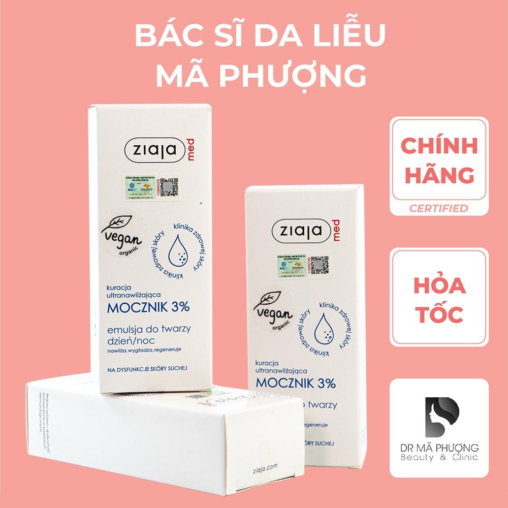 Nhũ tương dưỡng ẩm Ziaja ure 3% - Ziaja Med Mocznik 3% Ure  50ml