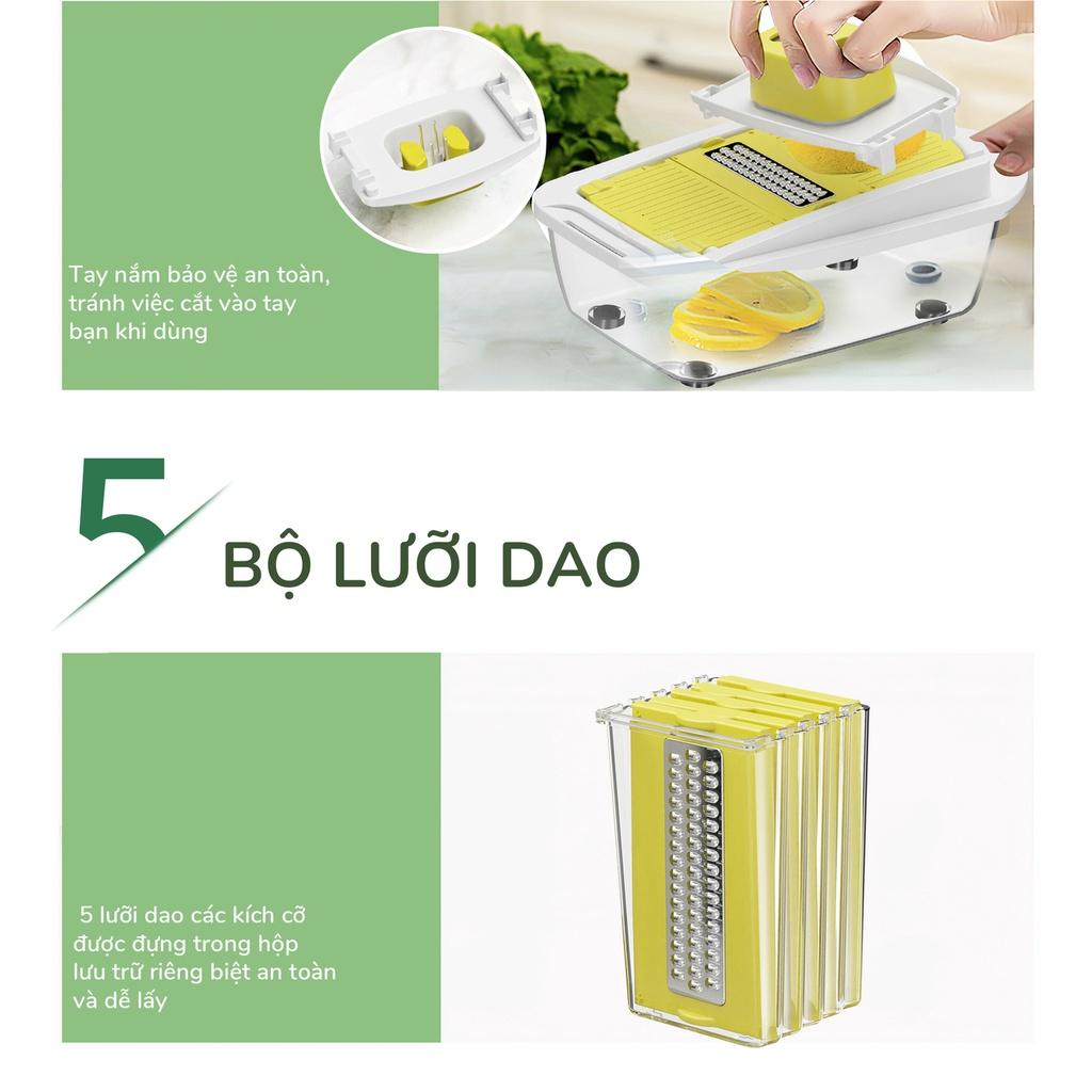 Bộ Dụng Cụ Cắt Gọt Rau Củ Quả Đa Năng Eroc VEGETALBE DICER V-KT-VD01 - Hàng Chính Hãng Eroc