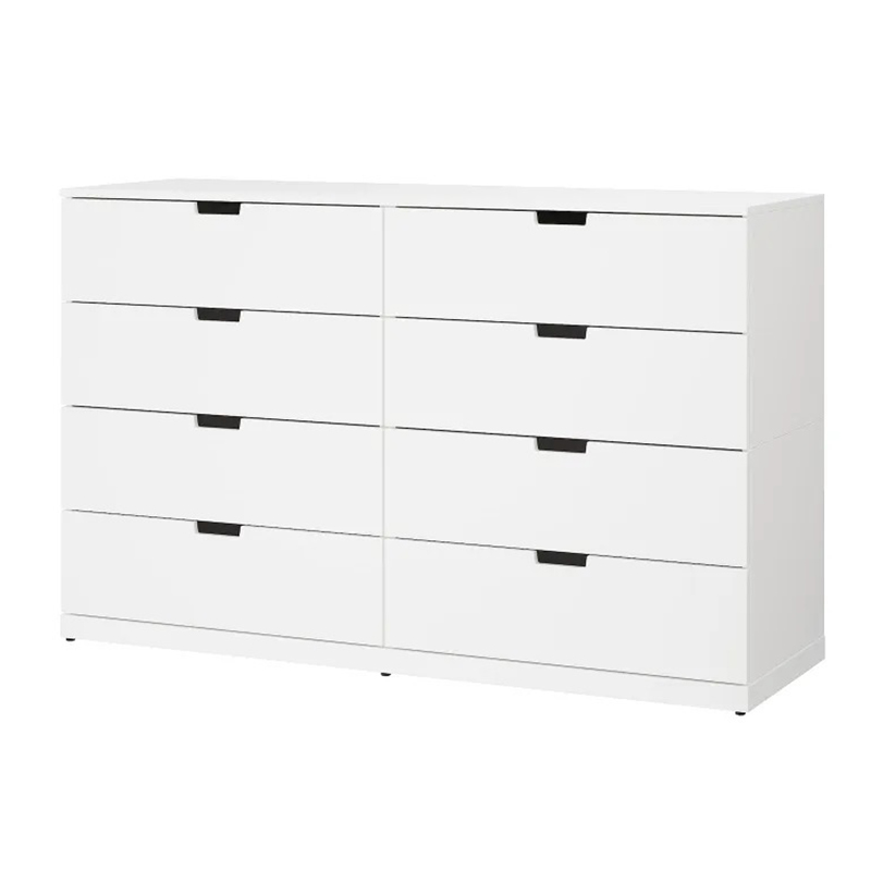 Tủ Gỗ Cabinet 8 Ngăn Kéo Đa Năng Kiểu Dáng Simple Thương Hiệu SIB Decor 160x47x99cm, Gỗ Chống Ẩm