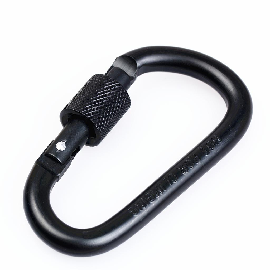 10Pieces D Ring Carabiner Screw Lock Climbing Buckle Snap Spring Clip Aluminum Alloy Hook Keychain for Camping Outdoor Activity