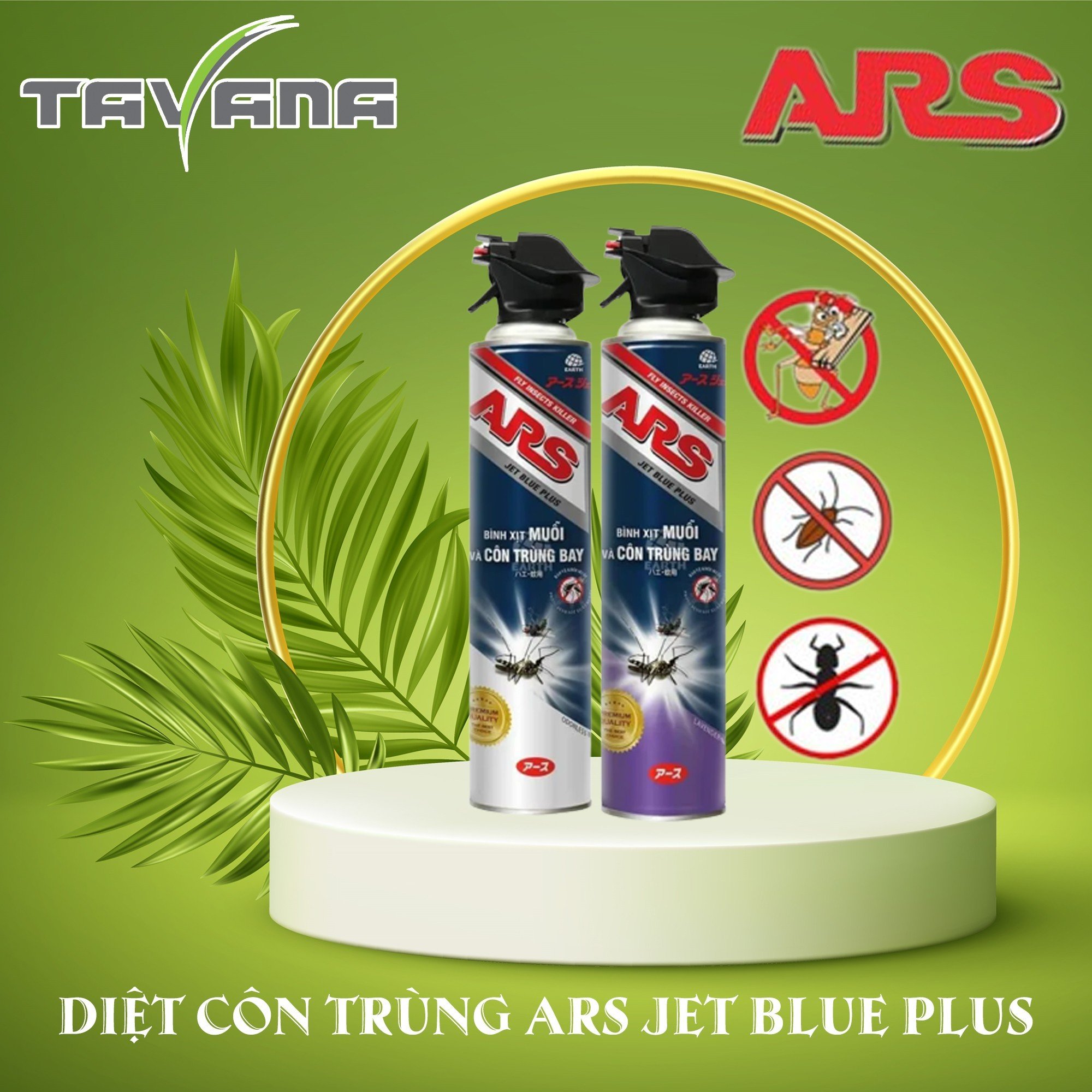 Bình xịt muỗi và côn trùng bay ARS Jet Blue Plus 600ml .