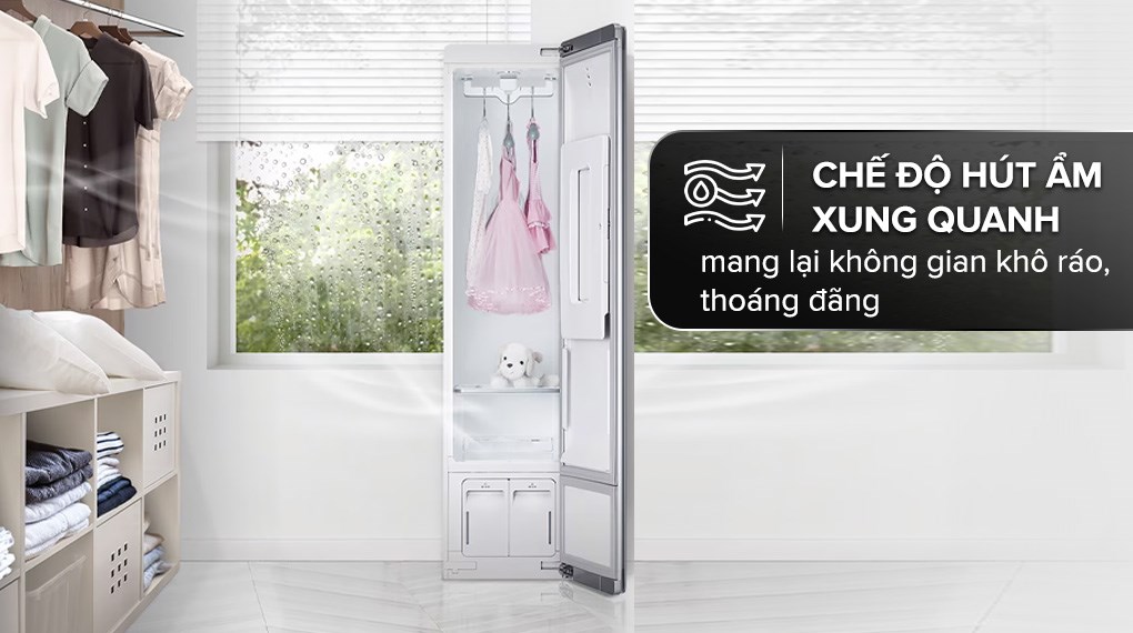 Tủ chăm sóc quần áo thông minh LG Styler Inverter 3 móc S3MFC - Hàng Chính Hãng