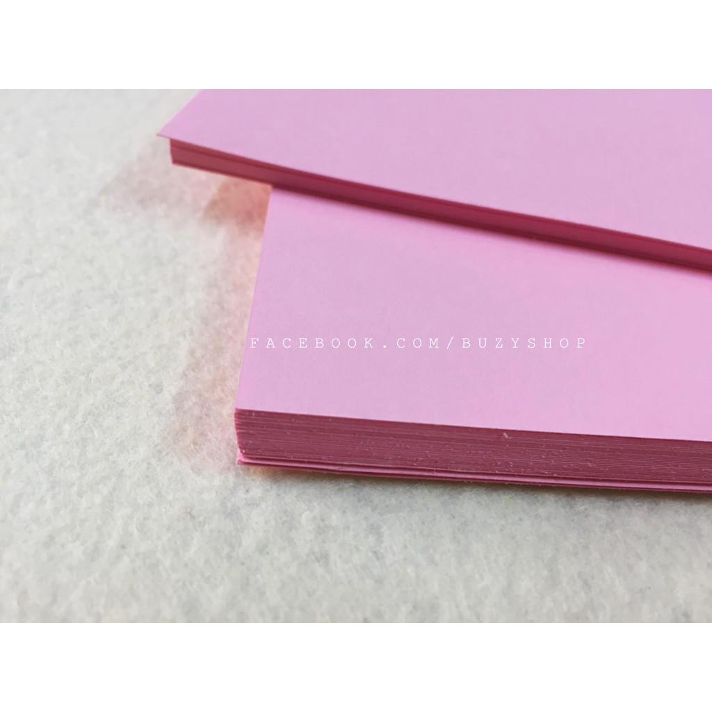 Giấy Màu, Bìa Màu, Giấy Làm Thiệp, Scrapbook (A4) (Xấp 10 Tờ) (Hồng phấn)