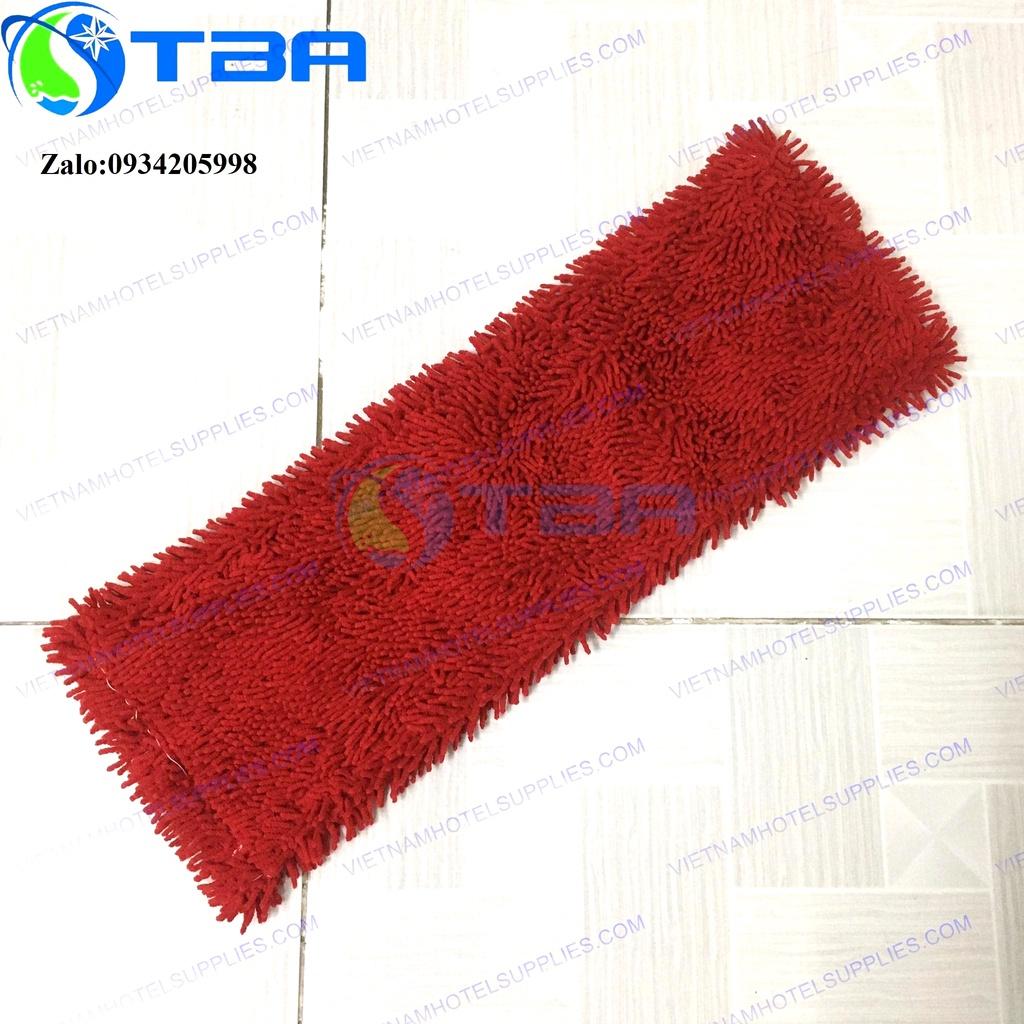 Tấm lau sàn công nghiệp 45cm màu đỏ nhập khẩu cao cấp sợi microfiber siêu bền siêu thấm hút