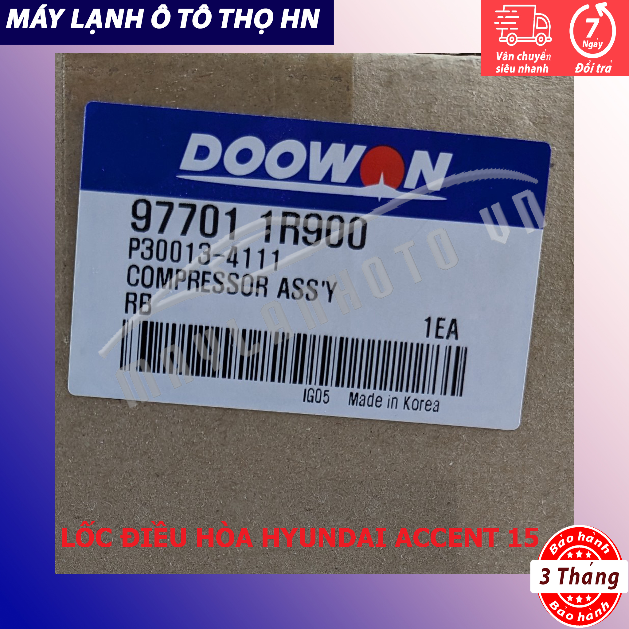 Lốc điều hòa Hyundai Accent 2015 2016 2017 hàng xịn Hàn Quốc 15 16 17 97701-1R900/C7000