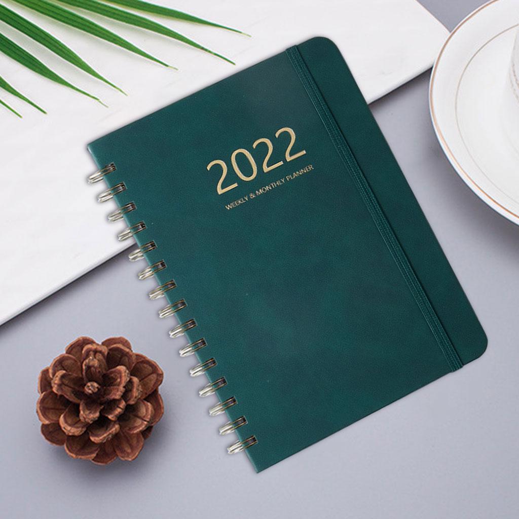 Daily Account Notebook Pen Holder Noting  Lists for Business New Year Green