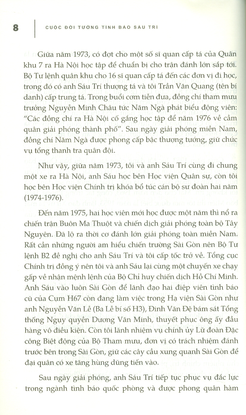 Cuộc Đời Tướng Tình Báo Sáu Trí - Hồi Ức Chiến Tranh Thật Sinh Động Và Chân Thật