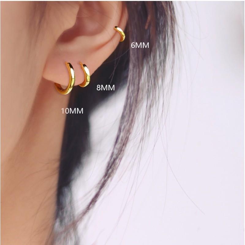 Khuyên tai mầu trắng 12mm/39k/1c