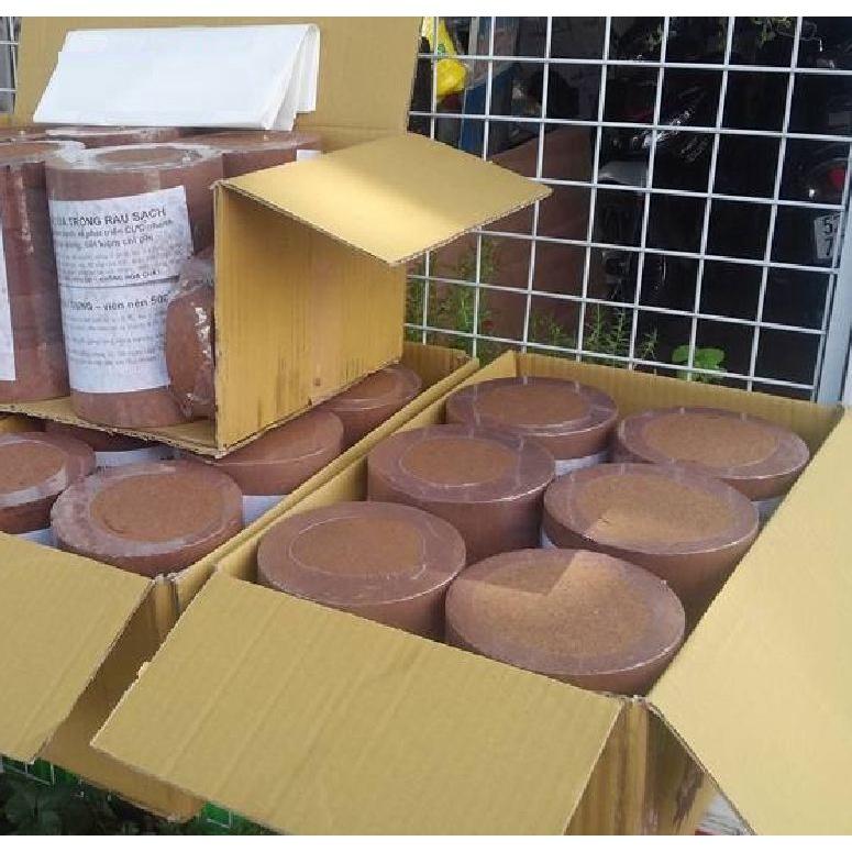 3 Viên nén mùn dừa trồng cây-Mùn dừa viên nén - 1 viên 500gram