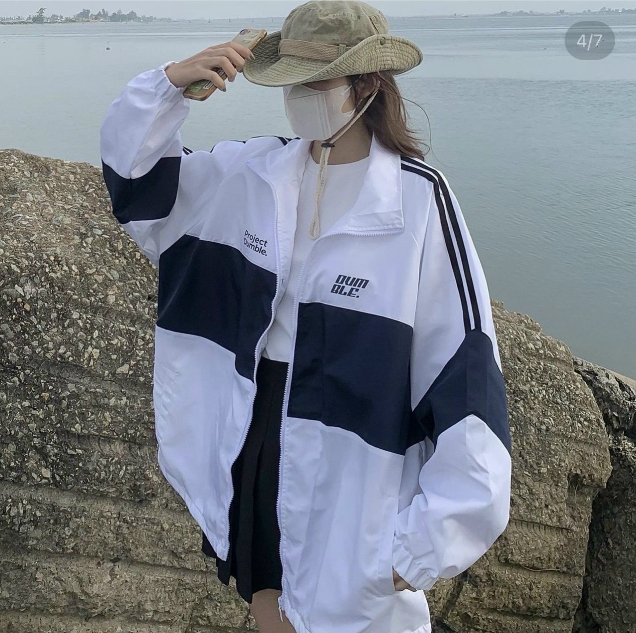 ÁO KHOÁC DÙ DUM 2 LỚP DÂY RÚT Có Túi Trong Cao Cấp Hot Trend FORM RỘNG UNISEX