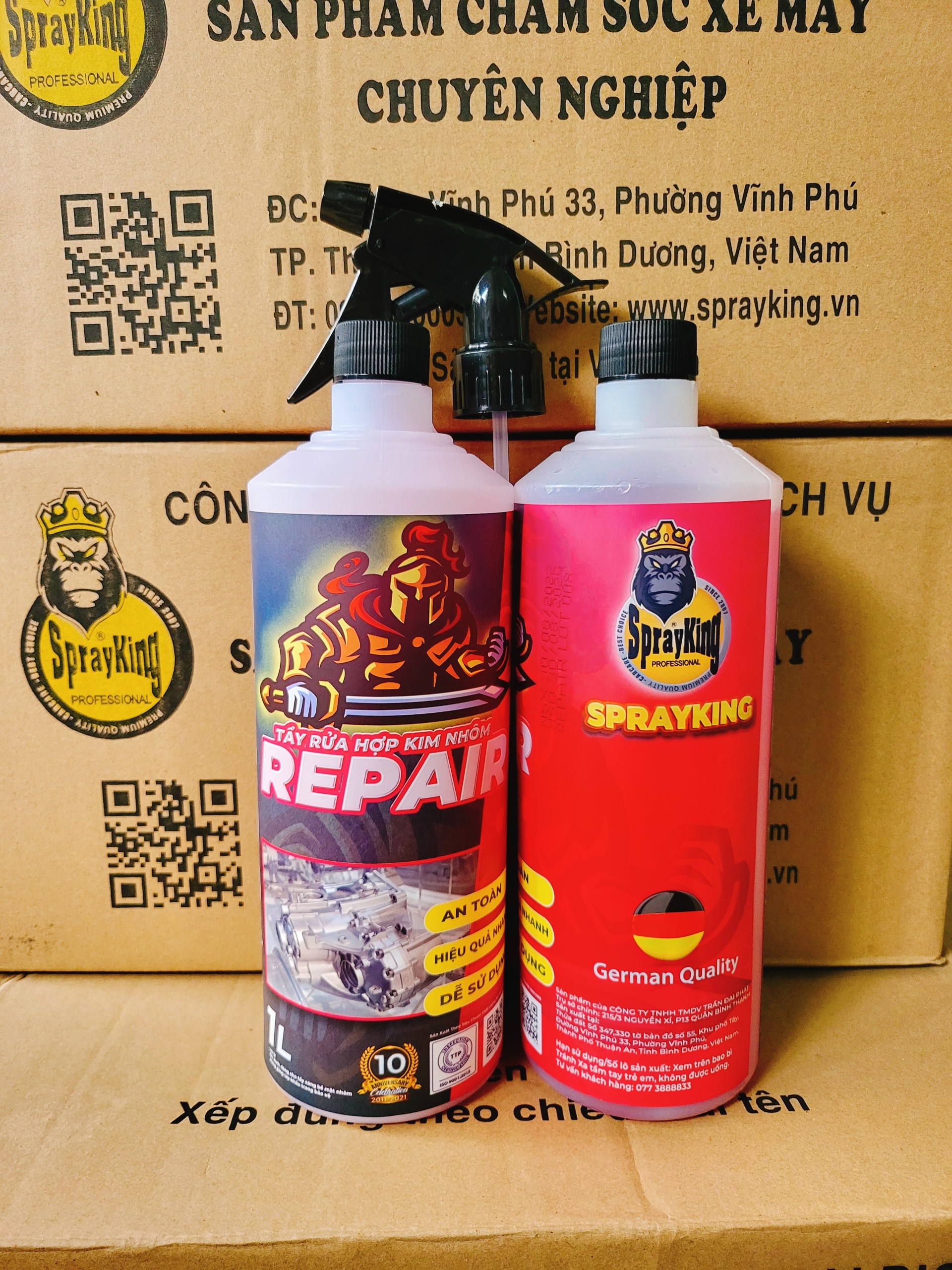 SprayKing REPAIR 1000ml - chai xịt tẩy rửa hợp kim nhôm, tẩy lốc máy, đầu bò, dàn chân xe máy, xịt vệ sinh sên, xích xe, sản phẩm siêu chất lượng, Cam Kết Chính Hãng, Gian Hàng Uy Tín, Giá siêu rẻ