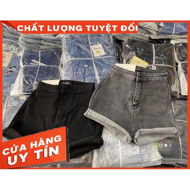 QUẦN SHORT JEANS ÔM LƯNG SIÊU CAO KO TÚI- ảnh thật shop chụp