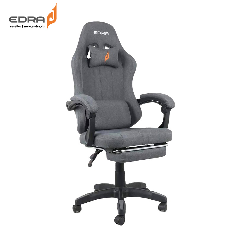 Ghế gaming EDRA Yummy EGC232 V2 Fabric có gác chân - Hàng chính hãng