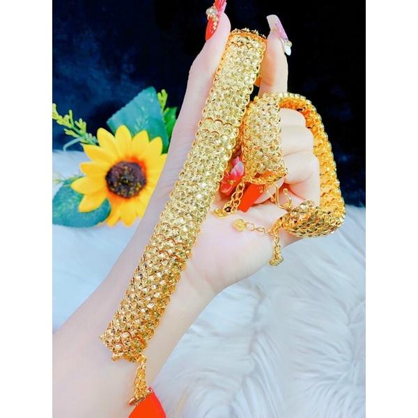 Lắc tay vảy cá mạ vàng đủ size Kami