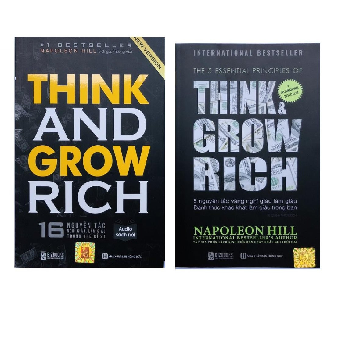 Combo Think And Grow Rich - 16 Nguyên Tắc Nghĩ Giàu, Làm Giàu Trong Thế Kỉ 21+5 nguyên tắc vàng nghĩ giàu làm giàu – Đánh thức khao khát làm giàu trong bạn