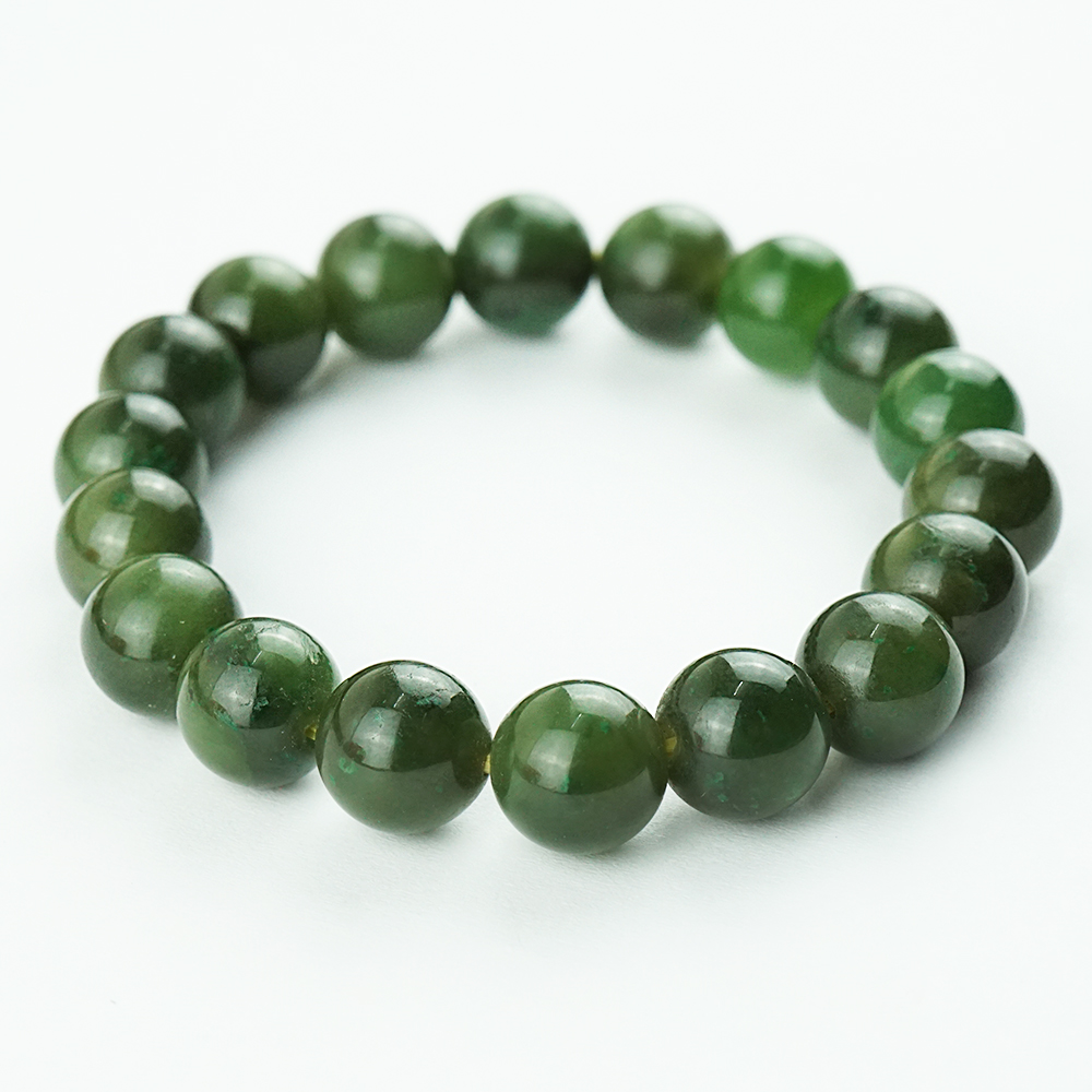 Vòng tay đá ngọc bích Nephrite tự nhiên 10 li 18 hạt