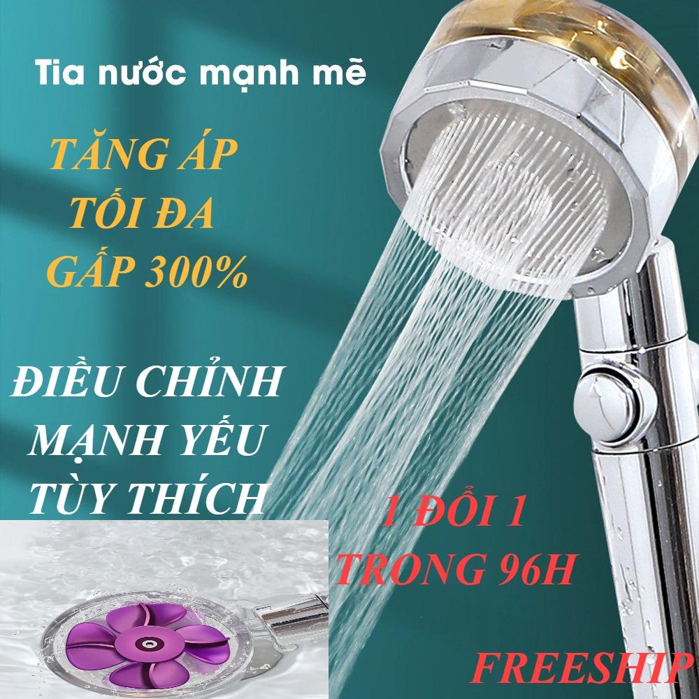 Bộ vòi SEN tắm tăng áp cánh quạt 300% thiết kế sang trọng kèm ống dẩn 1,4m tùy chỉnh mạnh yếu cổ xoay linh hoạt