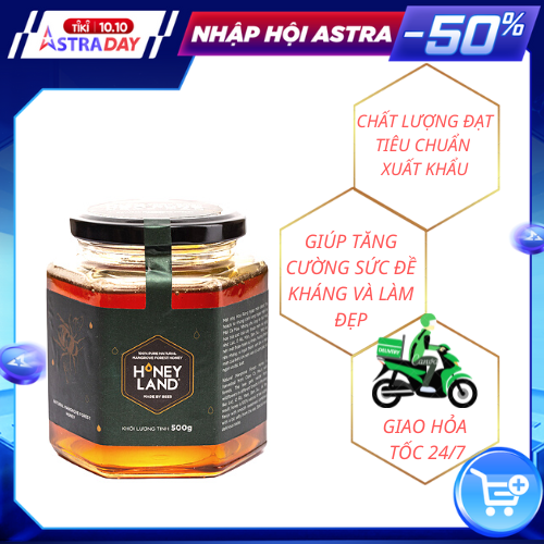 Mật ong rừng Ngập Mặn HONEYLAND 500G mật ong thiên nhiên nguyên chất