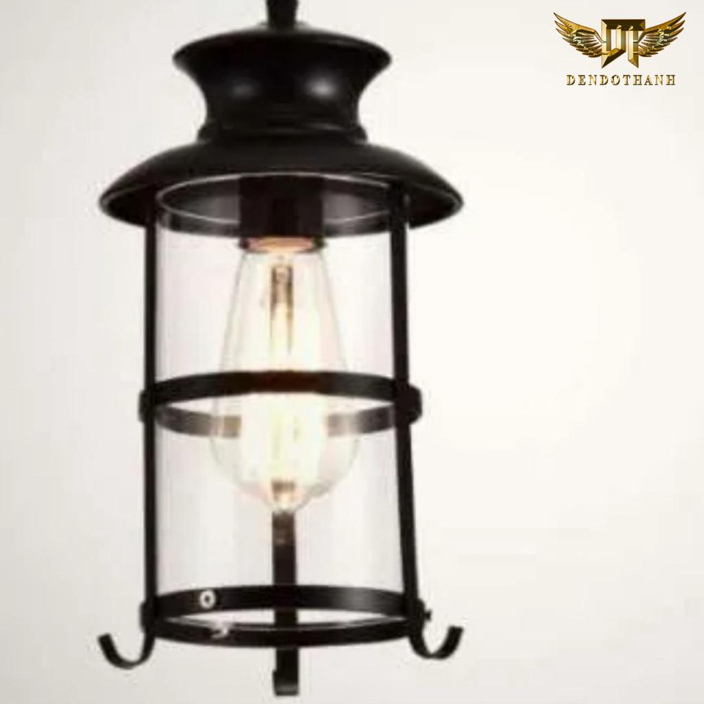 Đèn thả dầu trang trí quán cà phê trà sữa thả bàn ăn  thân hợp kim thủy tinh Đui đèn E27 tặng kèm bóng DDT798