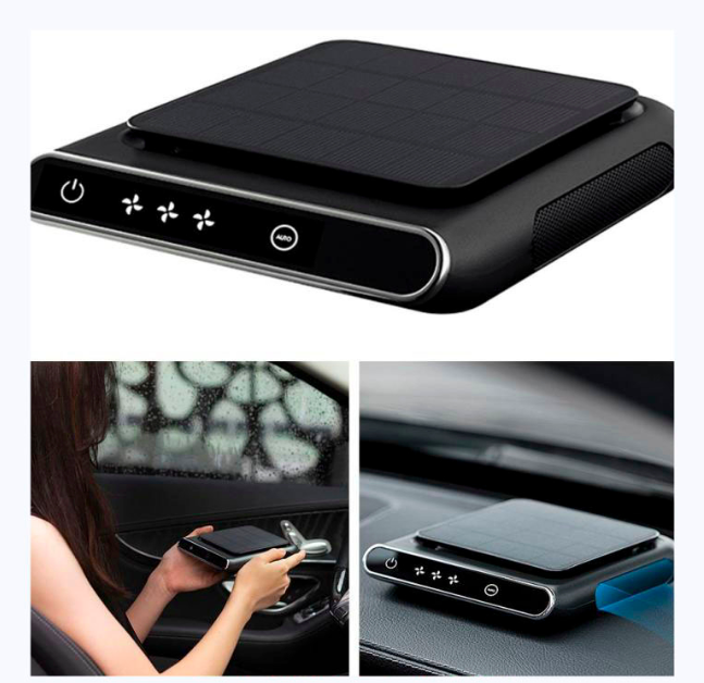 Máy lọc không khí thông minh không dây sử dụng Pin năng lượng mặt trời hoặc cổng USB - Nội thất ô tô