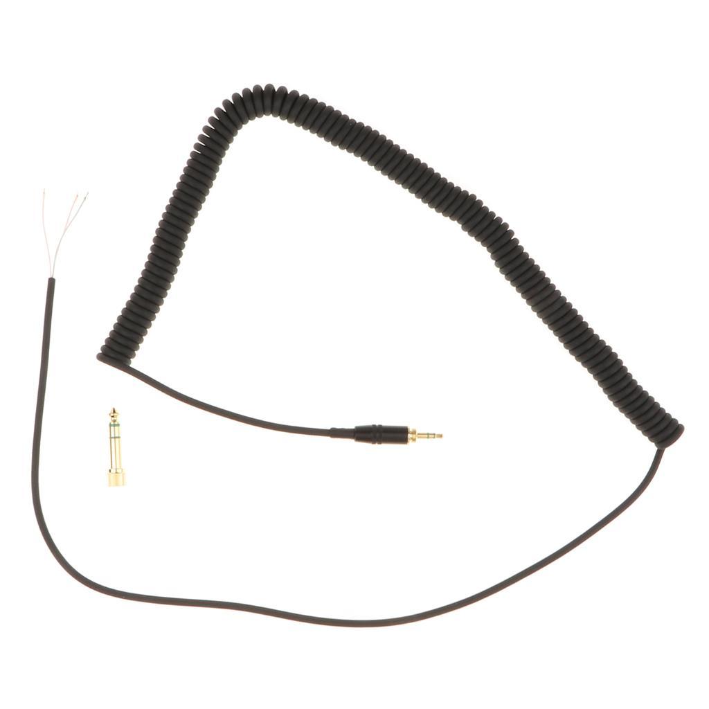 Spring Audio Line Cable For MDR7506 V6 Headphones Headset Replacement