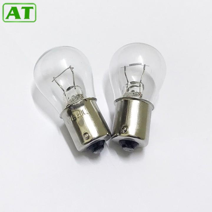 Combo 2 Bóng Đèn Hậu Đui Cài 1 Tóc 12V 21W hoặc 24V 21W