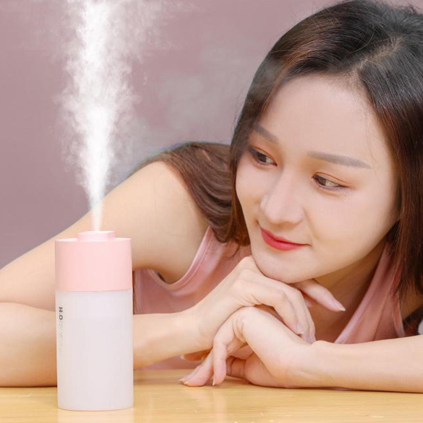 USB Essential Oil Diffuser Air Humidifier 250ml Tank for Car,Bedrooms Pink