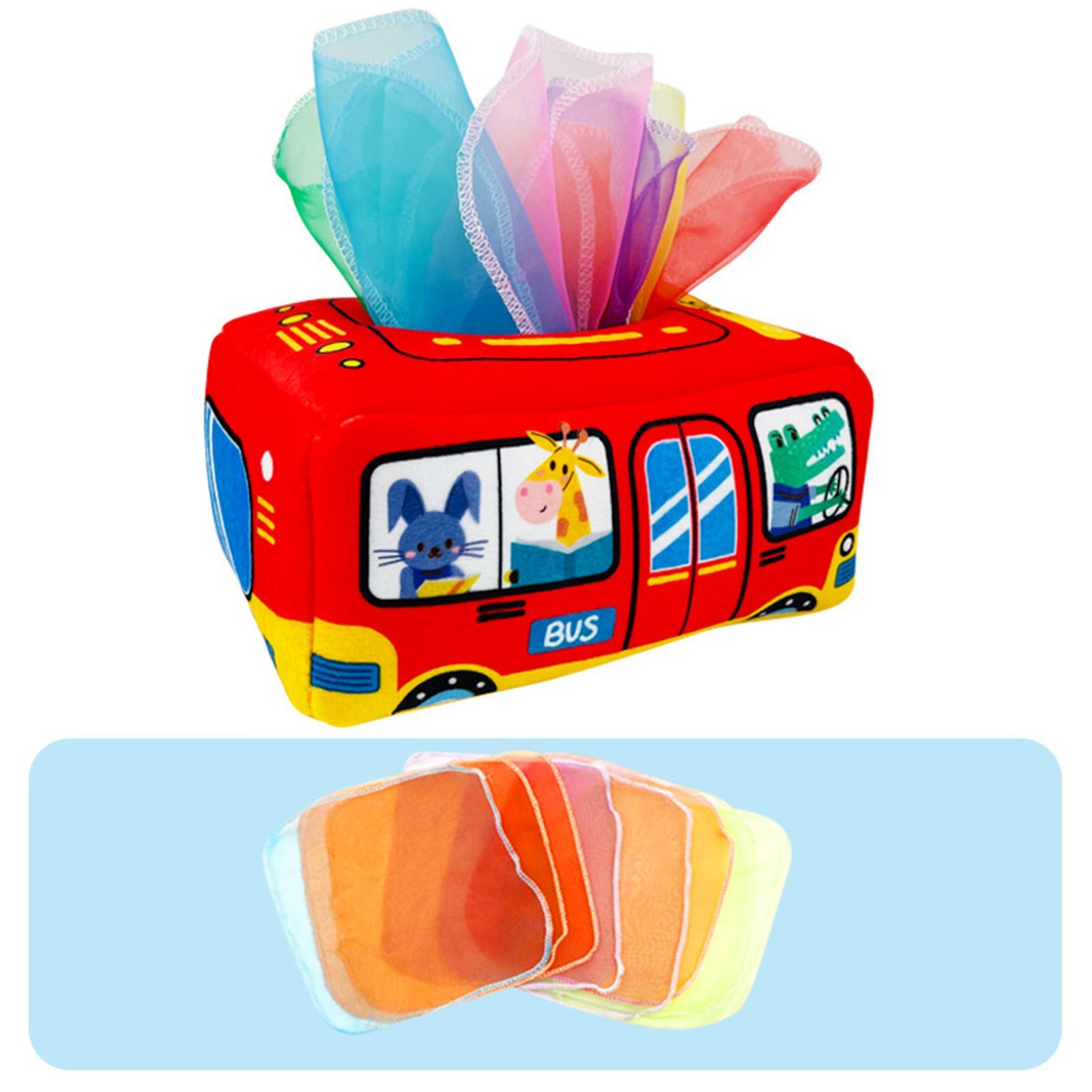 2x Baby Tissue Box Toys Crinkle Sensory Toys Interactive for Holiday Gifts